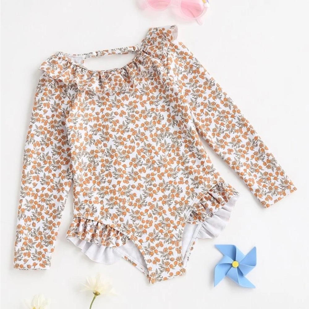 Floral Long Sleeve Swimsuit
